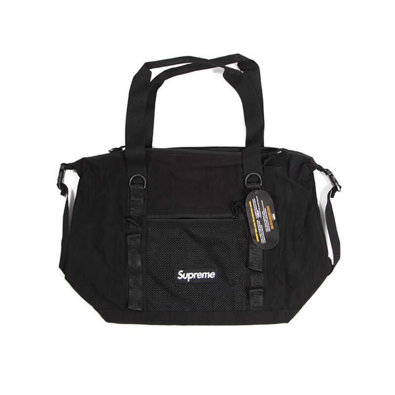 zip tote black