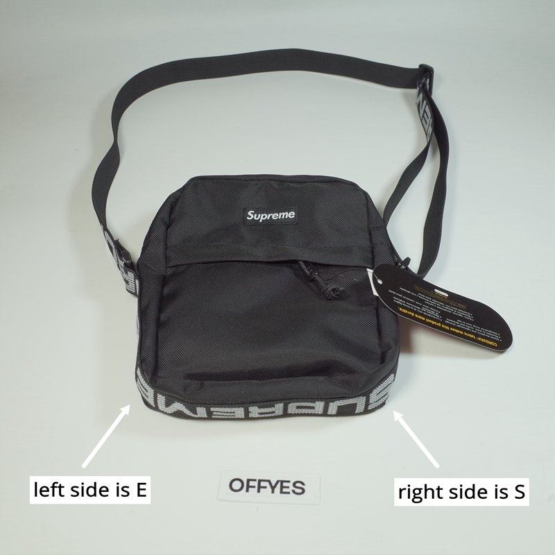 supreme ss18 shouler bag black